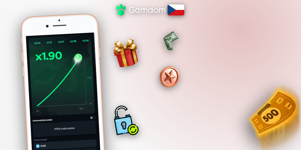 Gamdom Kasino Aviator app – letadlo stoupá na 3.52x s panely sázek a cashout tlačítkem