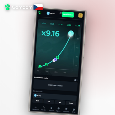 Auto-cashout tlačítko Aviatoru v Gamdom Kasinu s cílovou hodnotou 2.00x
