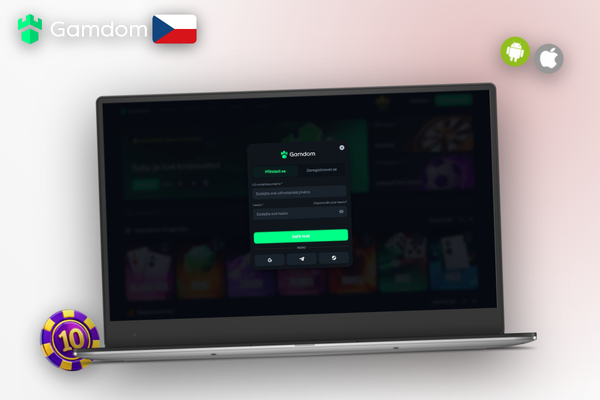 Zabezpečení účtu Gamdom Kasina dvoufázovým ověřením přes mobil a notebook
