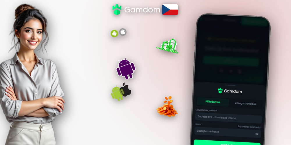 Živý chat zákaznické podpory Gamdom Kasina a potvrzení e-mailu na mobilní notifikaci